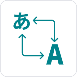 英語表示切り替えのアイコン