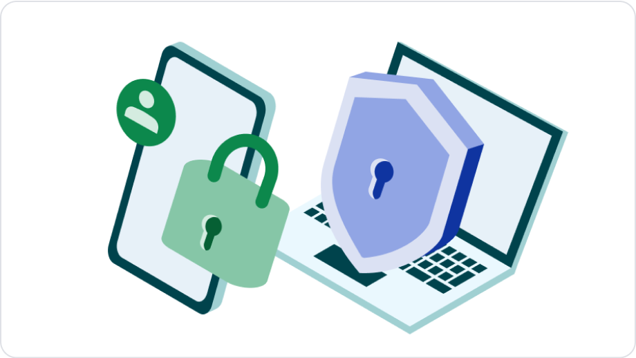 会社用のLINE だから高水準のセキュリティのイメージイラスト