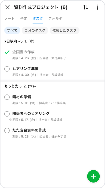 スケジュール調整機能のイメージ