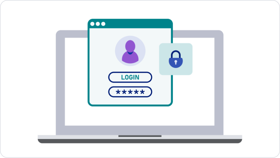 複数サービスへのログインをまとめて管理できるシングルサインオン(SSO)機能のイメージイラスト