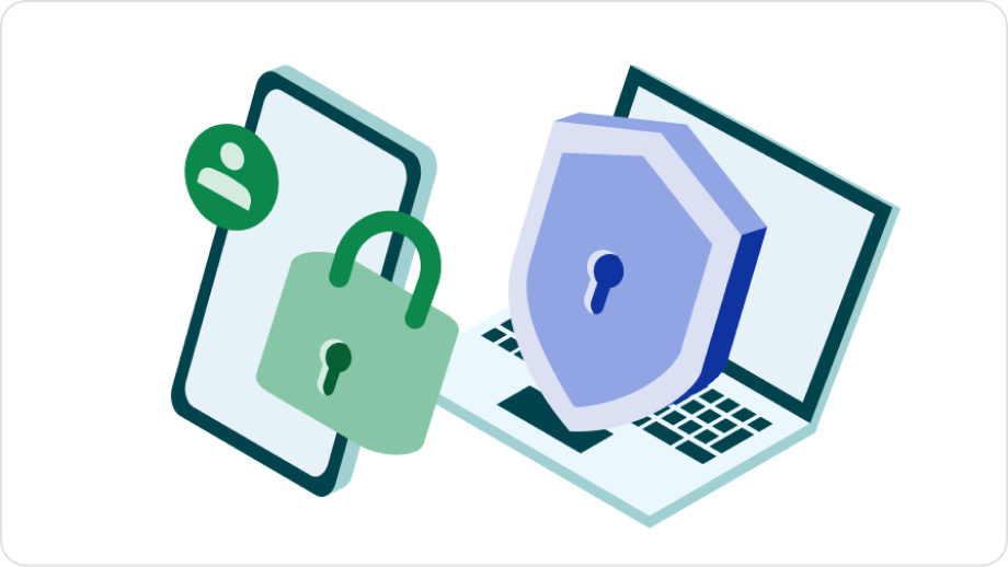 多要素認証・アクセス制限による高いセキュリティ対策のイメージイラスト